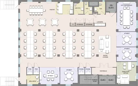 Seventh-floor conceptual prebuild test fit preview