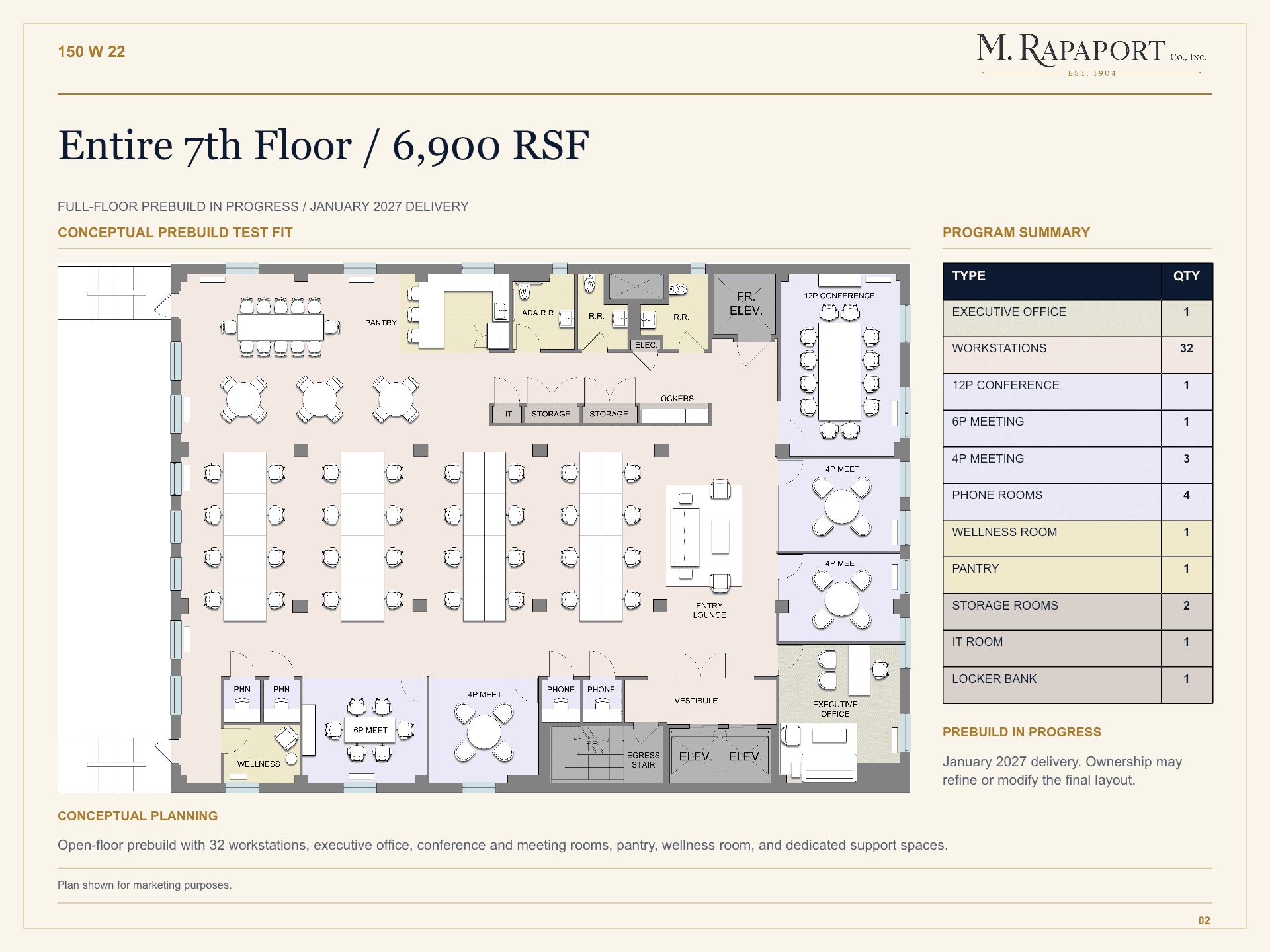 Seventh-floor leasing flyer page 2